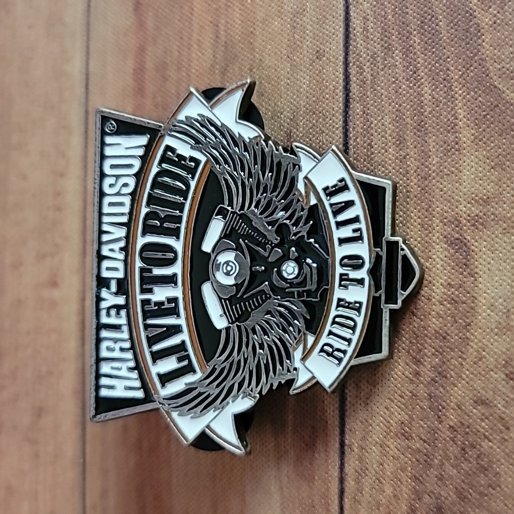 Harley-Davidson Live to Ride, Ride to Live  2006 Eagle Bar Nickel Plated Pin